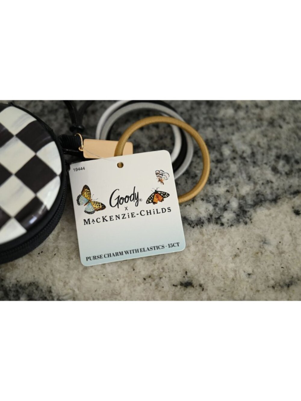 NEW Goody x MacKenzie Childs Courtly Check Purse Charm Elastics 15 CT Whimsical - Picture 4 of 5